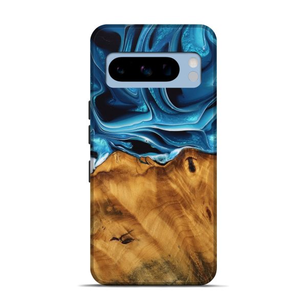 Pixel 8 Pro Wood Live Edge Phone Case - Khue (Blue, 744773) Supply