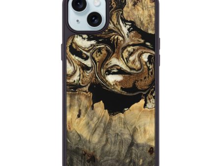 iPhone 15 Plus Wood Phone Case - Felicia (Black & White, 744820) Fashion