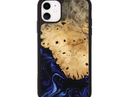 iPhone 11 Wood Phone Case - Evelyne (Blue, 744598) Online