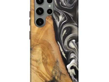 Galaxy S23 Ultra Wood Live Edge Phone Case - Jester (Black & White, 744378) Hot on Sale