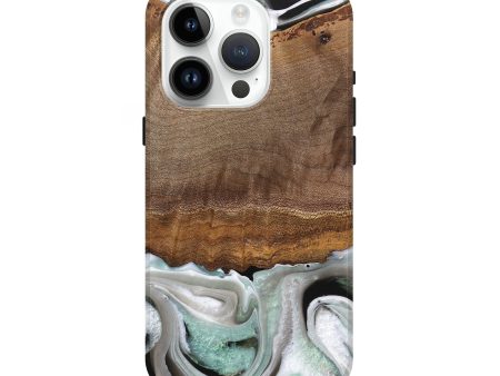 iPhone 15 Pro Wood Live Edge Phone Case - Gwyn (Black & White, 744801) Online Hot Sale