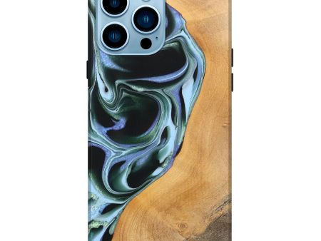 iPhone 14 Pro Max Wood Live Edge Phone Case - Charly (Blue, 744373) Online Hot Sale