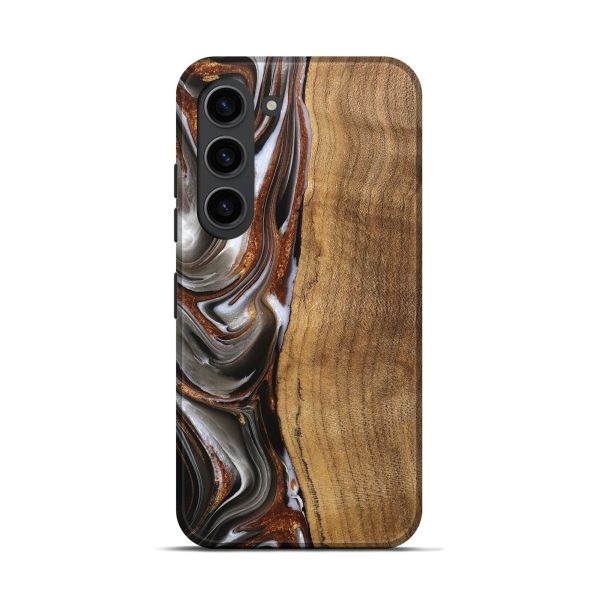 Galaxy S23 Wood Live Edge Phone Case - Clint (Black & White, 744796) Hot on Sale