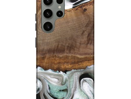 Galaxy S23 Ultra Wood Live Edge Phone Case - Gwyn (Black & White, 744801) Discount