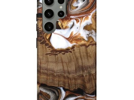 Galaxy S23 Ultra Wood Live Edge Phone Case - Ammon (Black & White, 744785) Cheap