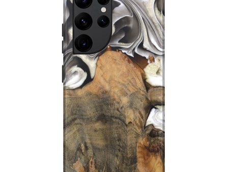 Galaxy S22 Ultra Wood Live Edge Phone Case - Jameson (Black & White, 744366) For Discount