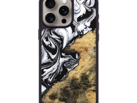 iPhone 15 Pro Max Wood Phone Case - Abbe (Black & White, 744829) Cheap