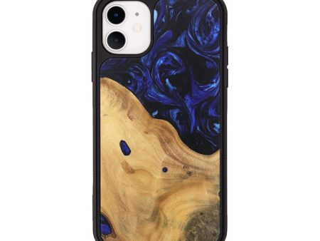 iPhone 11 Wood Phone Case - Selva (Blue, 744413) Discount