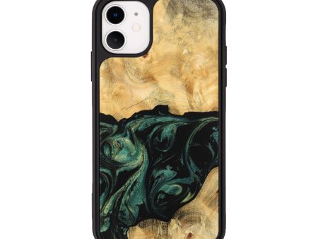 iPhone 11 Wood Phone Case - Jagger (Green, 744077) Hot on Sale