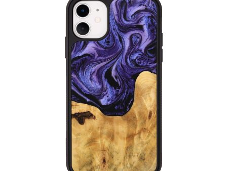 iPhone 11 Wood Phone Case - Edita (Purple, 744924) on Sale