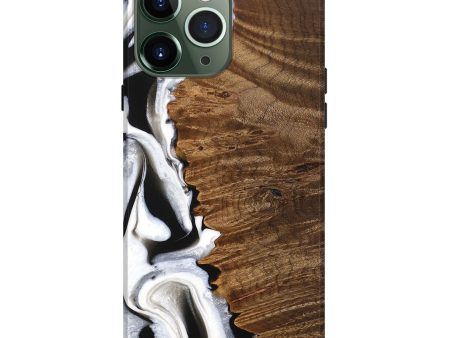 iPhone 13 Pro Max Wood Live Edge Phone Case - Theo (Black & White, 744783) Discount