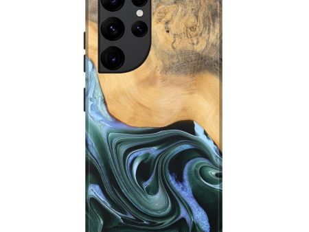 Galaxy S22 Ultra Wood Live Edge Phone Case - Lonnie (Green, 744375) Online Hot Sale