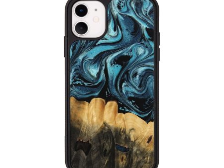 iPhone 11 Wood Phone Case - Roxi (Blue, 744073) Cheap