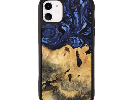 iPhone 11 Wood Phone Case - Bonni (Blue, 744583) For Cheap