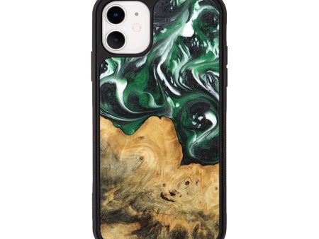 iPhone 11 Wood Phone Case - Kennith (Green, 744735) Online now