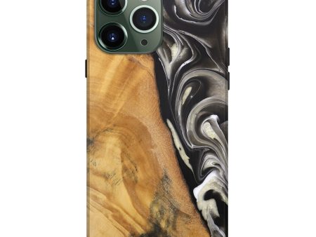 iPhone 13 Pro Max Wood Live Edge Phone Case - Jester (Black & White, 744378) Cheap