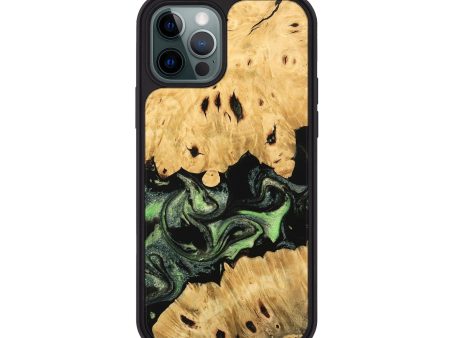 iPhone 12 Pro Wood Phone Case - Androma (Green, 744847) Discount