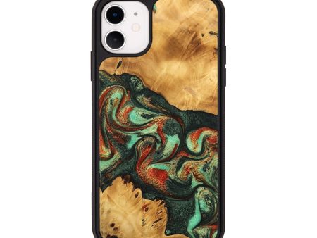 iPhone 11 Wood Phone Case - Letty (Green, 744839) Discount