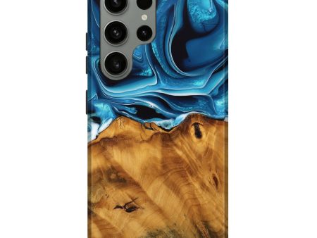 Galaxy S23 Ultra Wood Live Edge Phone Case - Khue (Blue, 744773) Hot on Sale