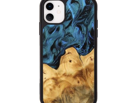 iPhone 11 Wood Phone Case - Parham (Blue, 744701) Online