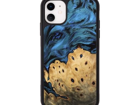 iPhone 11 Wood Phone Case - Ingemar (Blue, 744666) Sale