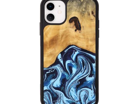 iPhone 11 Wood Phone Case - Suzi (Blue, 744916) Sale