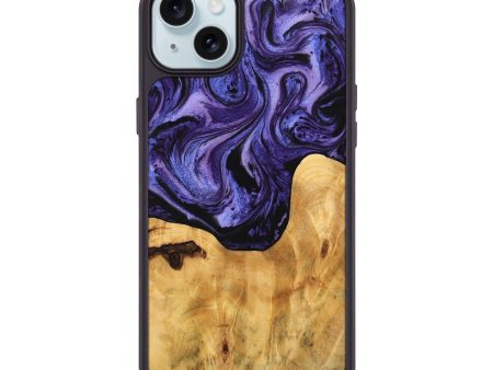 iPhone 15 Plus Wood Phone Case - Edita (Purple, 744924) For Cheap