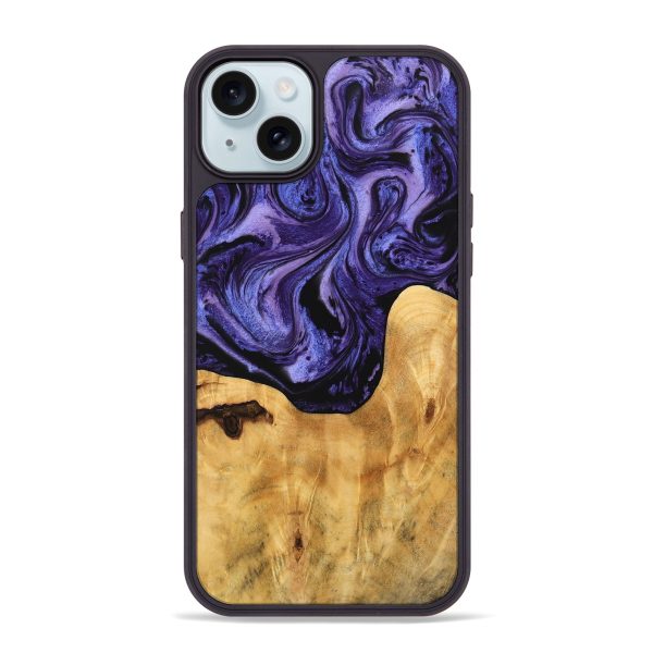 iPhone 15 Plus Wood Phone Case - Edita (Purple, 744924) For Cheap