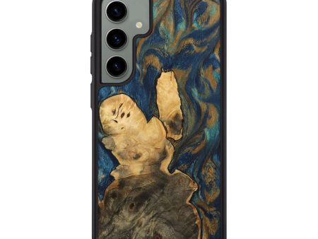 Galaxy S24 Plus Wood Phone Case - Beverly (Teal & Gold, 744391) For Cheap