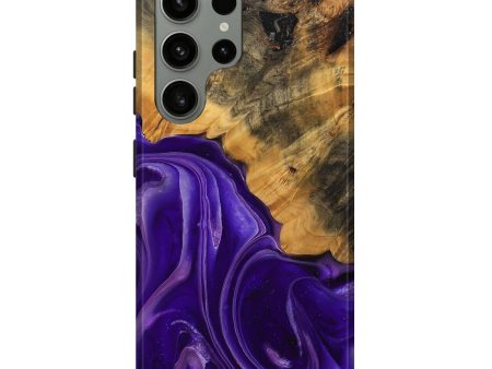 Galaxy S23 Ultra Wood Live Edge Phone Case - Emilda (Purple, 744094) Discount