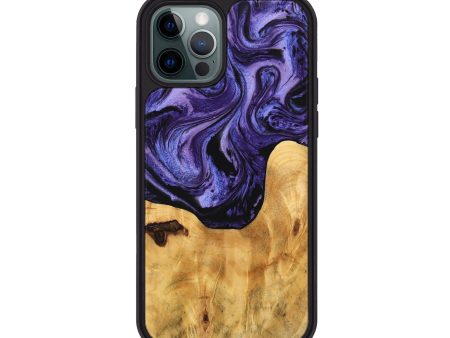 iPhone 12 Pro Wood Phone Case - Edita (Purple, 744924) Discount