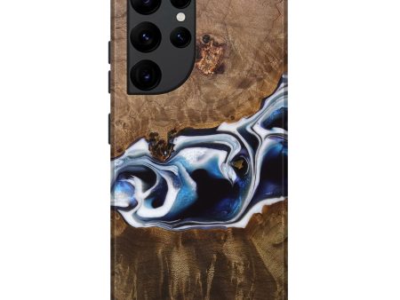 Galaxy S22 Ultra Wood Live Edge Phone Case - Jorie (Blue, 744797) Cheap