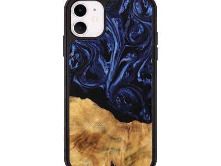 iPhone 11 Wood Phone Case - Samual (Blue, 744559) Online Hot Sale