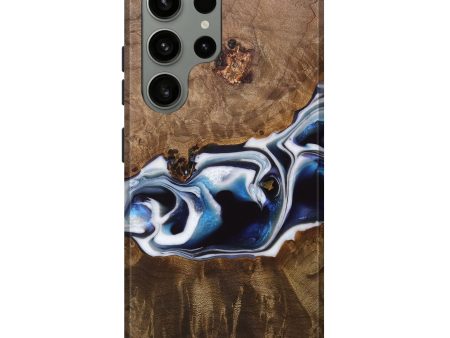 Galaxy S23 Ultra Wood Live Edge Phone Case - Jorie (Blue, 744797) For Sale