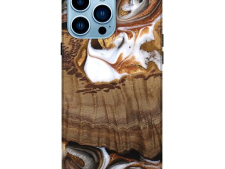 iPhone 14 Pro Max Wood Live Edge Phone Case - Ammon (Black & White, 744785) Fashion