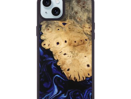 iPhone 15 Plus Wood Phone Case - Evelyne (Blue, 744598) Sale