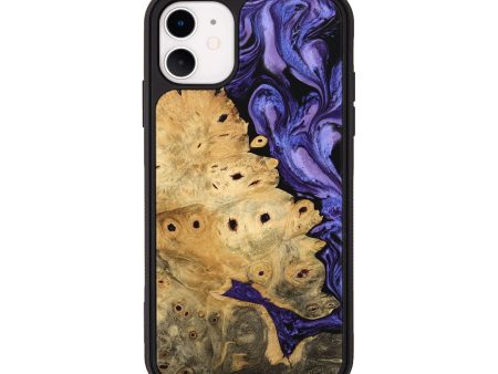 iPhone 11 Wood Phone Case - Sanaa (Purple, 744938) Online now