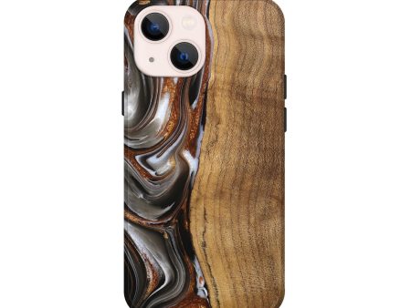 iPhone 13 mini Wood Live Edge Phone Case - Clint (Black & White, 744796) Supply