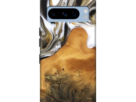 Pixel 8 Pro Wood Live Edge Phone Case - Sudie (Black & White, 744756) For Sale