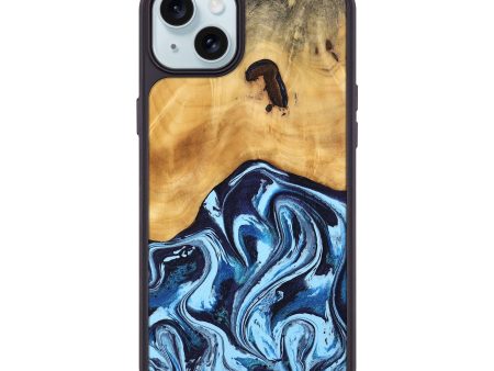 iPhone 15 Plus Wood Phone Case - Suzi (Blue, 744916) Online now