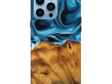 iPhone 14 Pro Max Wood Live Edge Phone Case - Khue (Blue, 744773) Sale