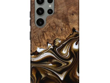 Galaxy S23 Ultra Wood Live Edge Phone Case - Dakotah (Black & White, 744748) For Discount