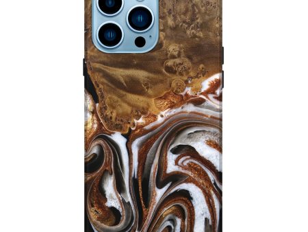 iPhone 14 Pro Max Wood Live Edge Phone Case - Anneke (Black & White, 744789) For Cheap