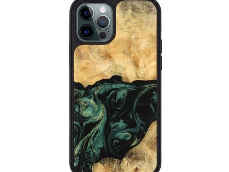 iPhone 12 Pro Wood Phone Case - Jagger (Green, 744077) Discount