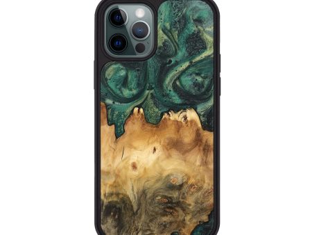 iPhone 12 Pro Wood Phone Case - Kacie (Green, 744527) Fashion