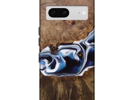 Pixel 7 Wood Live Edge Phone Case - Jorie (Blue, 744797) For Cheap