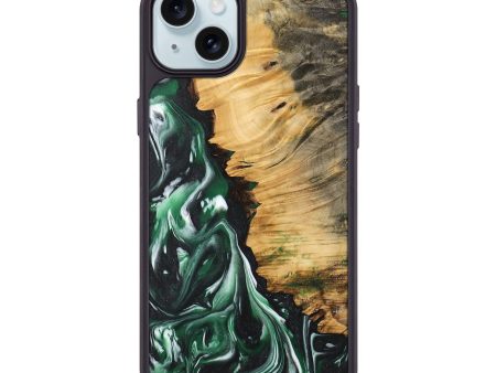 iPhone 15 Plus Wood Phone Case - Sandye (Green, 744732) Fashion