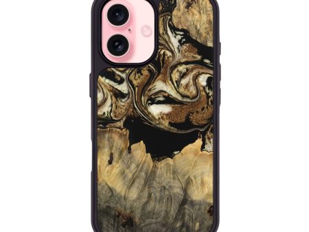 iPhone 16 Wood Phone Case - Felicia (Black & White, 744820) Fashion