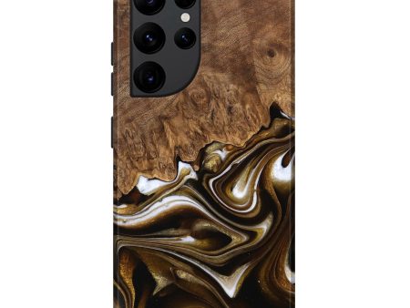 Galaxy S22 Ultra Wood Live Edge Phone Case - Dakotah (Black & White, 744748) For Discount