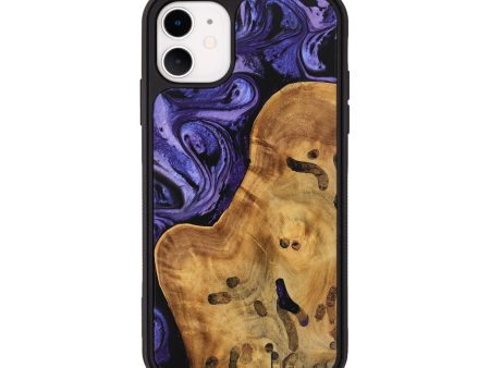 iPhone 11 Wood Phone Case - Niko (Purple, 744918) For Sale